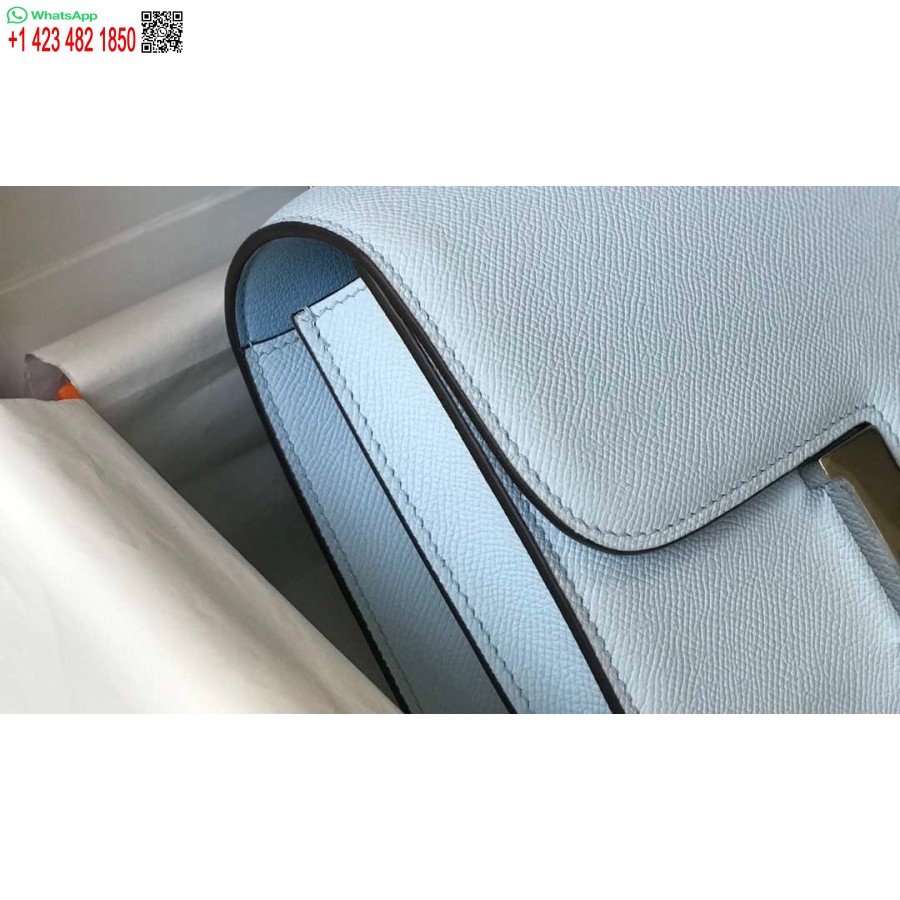 ماکت کیف های شانه ای هرمس کنستانس چرم اپسوم نقره ای H28420