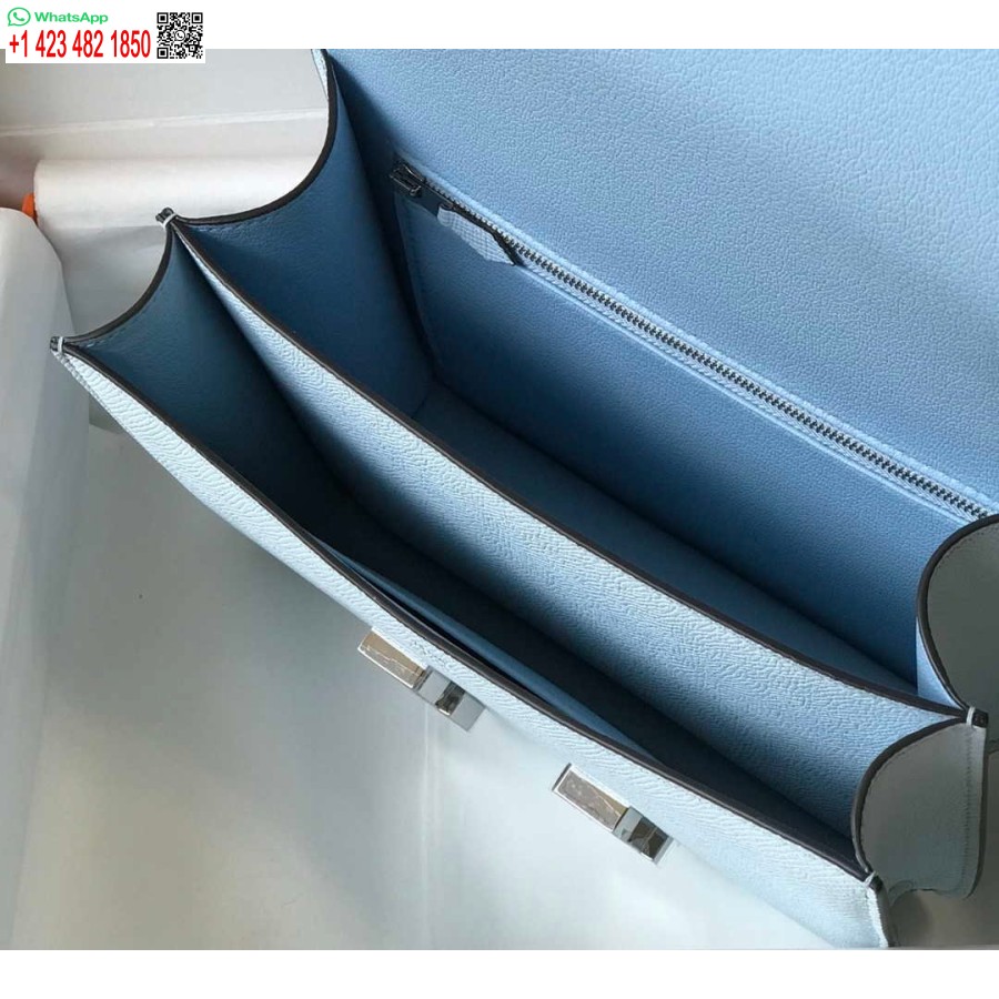 ماکت کیف های شانه ای هرمس کنستانس چرم اپسوم نقره ای H28420