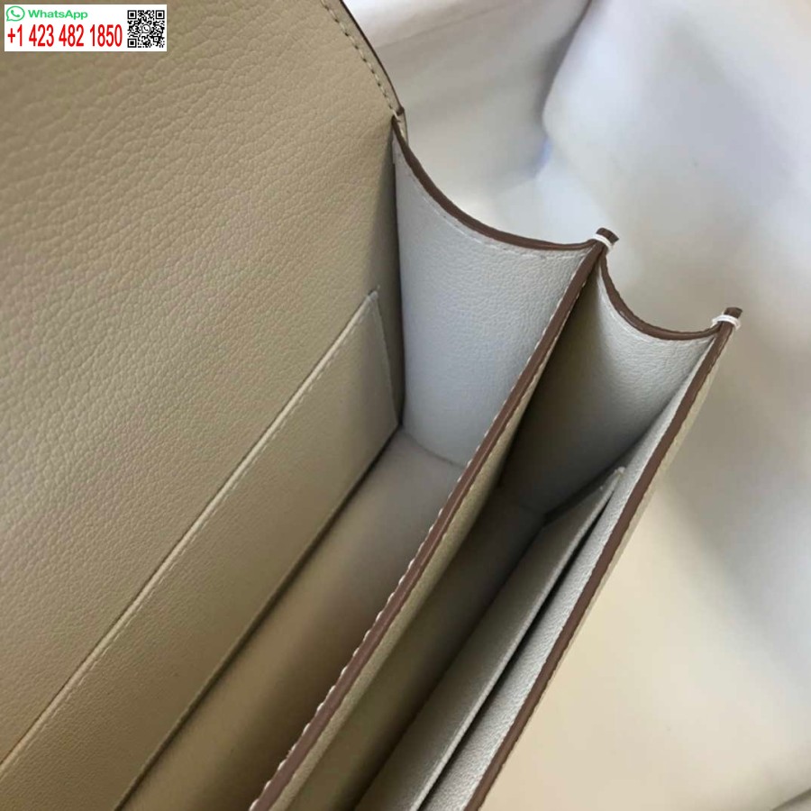 Réplique Hermes Constance Sacs à Bandoulière Epsom Cuir Argent H28419