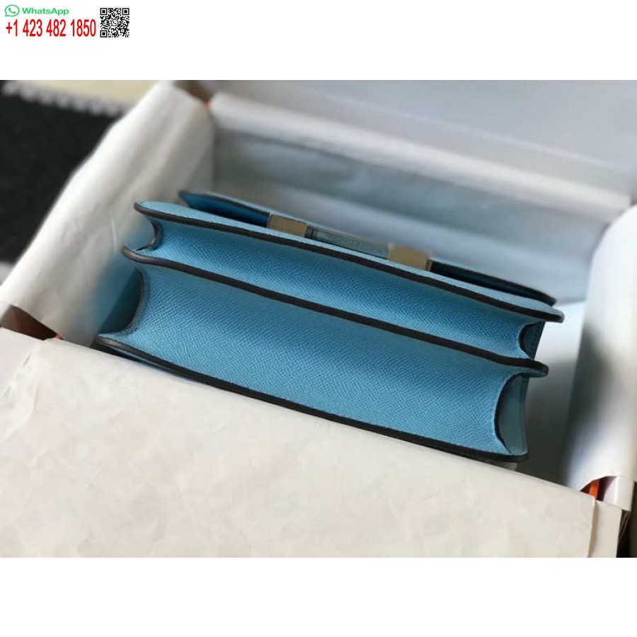 Réplique Hermes Constance Sacs à Bandoulière Epsom Cuir Argent H28418