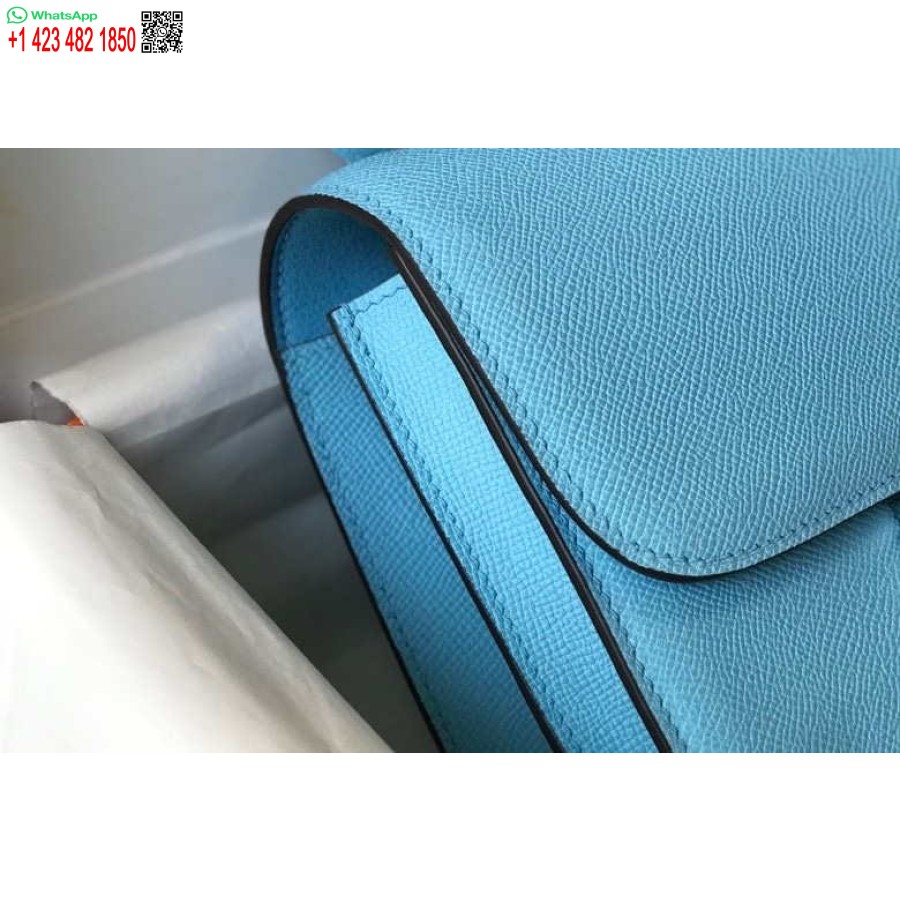 Réplique Hermes Constance Sacs à Bandoulière Epsom Cuir Argent H28418