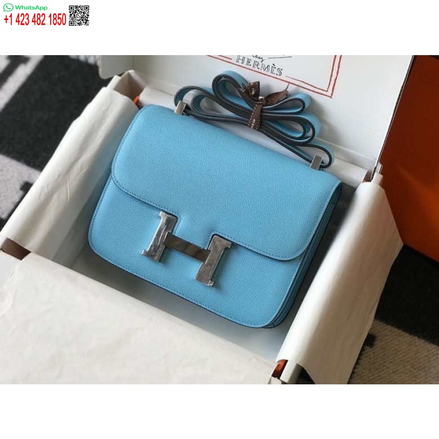 Replik Hermes Constance Umhängetaschen Epsom Leder Silber H28418