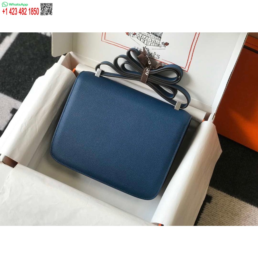 Replika Tas Bahu Hermes Constance Epsom Leather Silver H28417