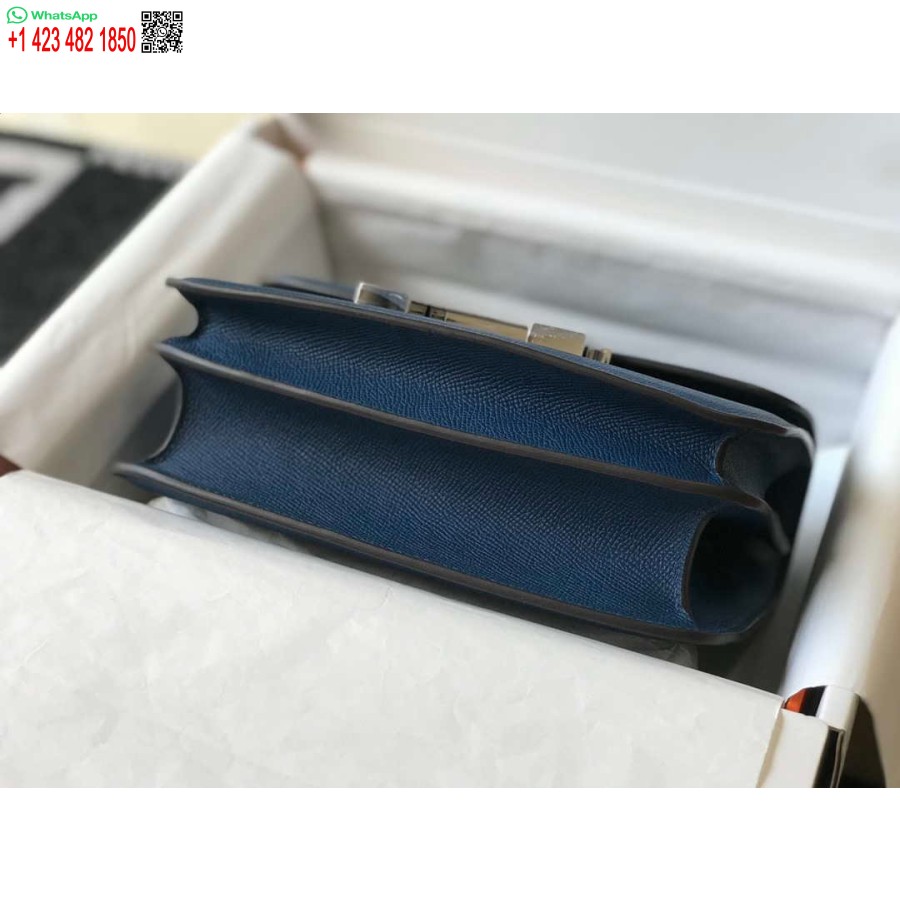 Replika Tas Bahu Hermes Constance Epsom Leather Silver H28417