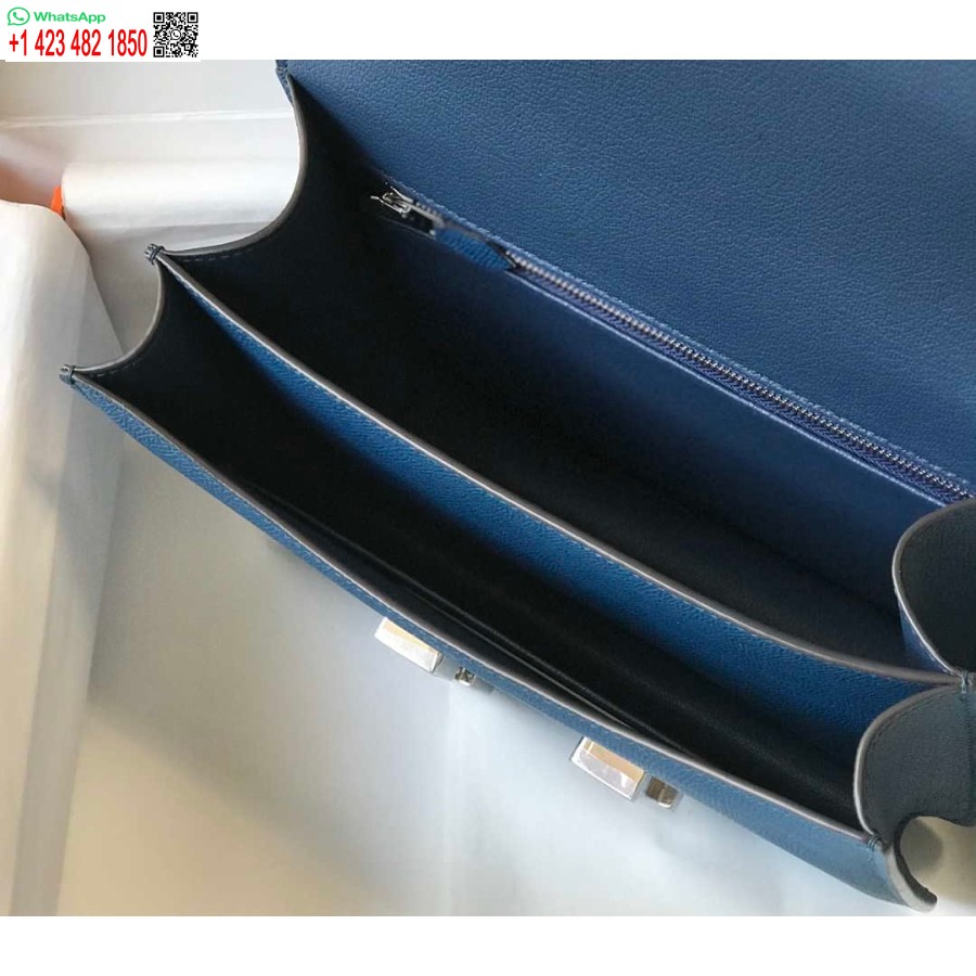 Replika Tas Bahu Hermes Constance Epsom Leather Silver H28417