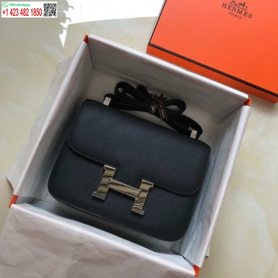 Replik Hermes Constance Umhängetaschen Epsom Leder Silber H28416