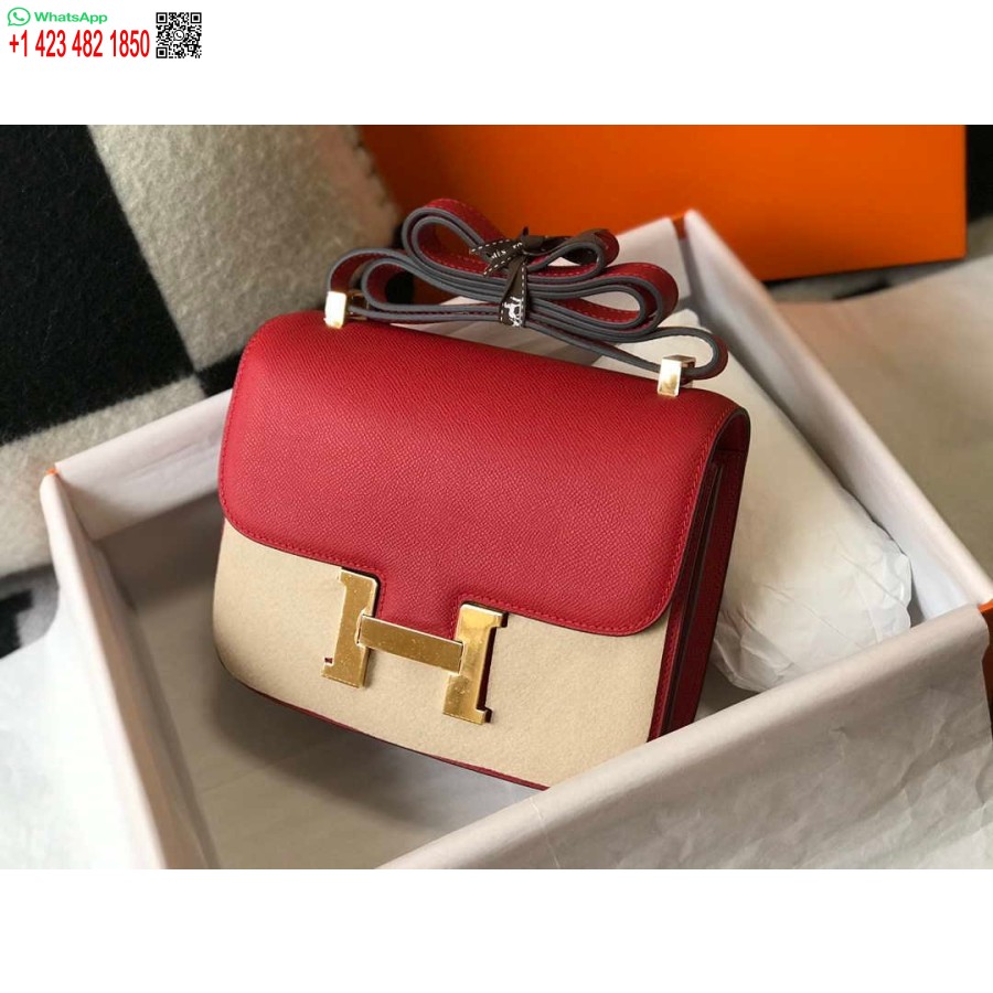 ماکت کیف هرمس کنستانس صلیب بادی چرم اپسوم طلایی H28411