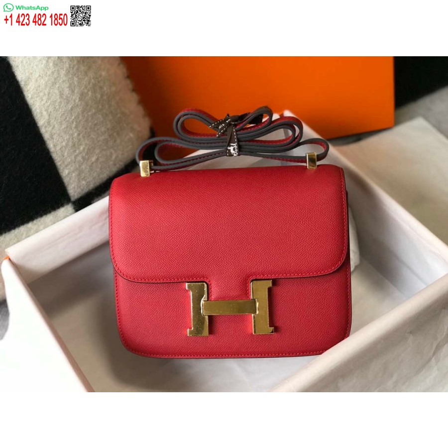 ماکت کیف هرمس کنستانس صلیب بادی چرم اپسوم طلایی H28411