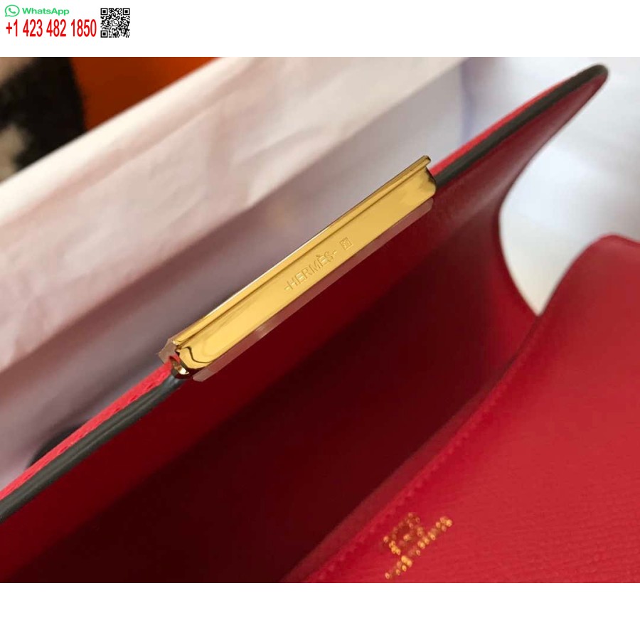 ماکت کیف هرمس کنستانس صلیب بادی چرم اپسوم طلایی H28411