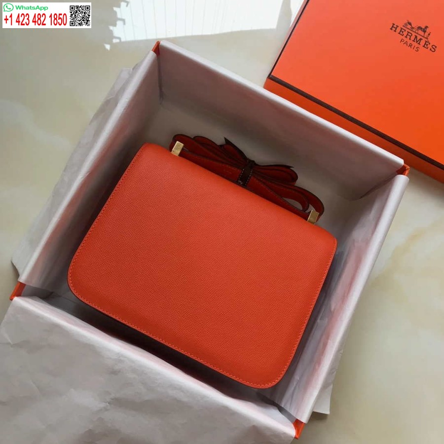 Replica Hermes Constance Geanta Cross Body Piele Epsom Gold H28409