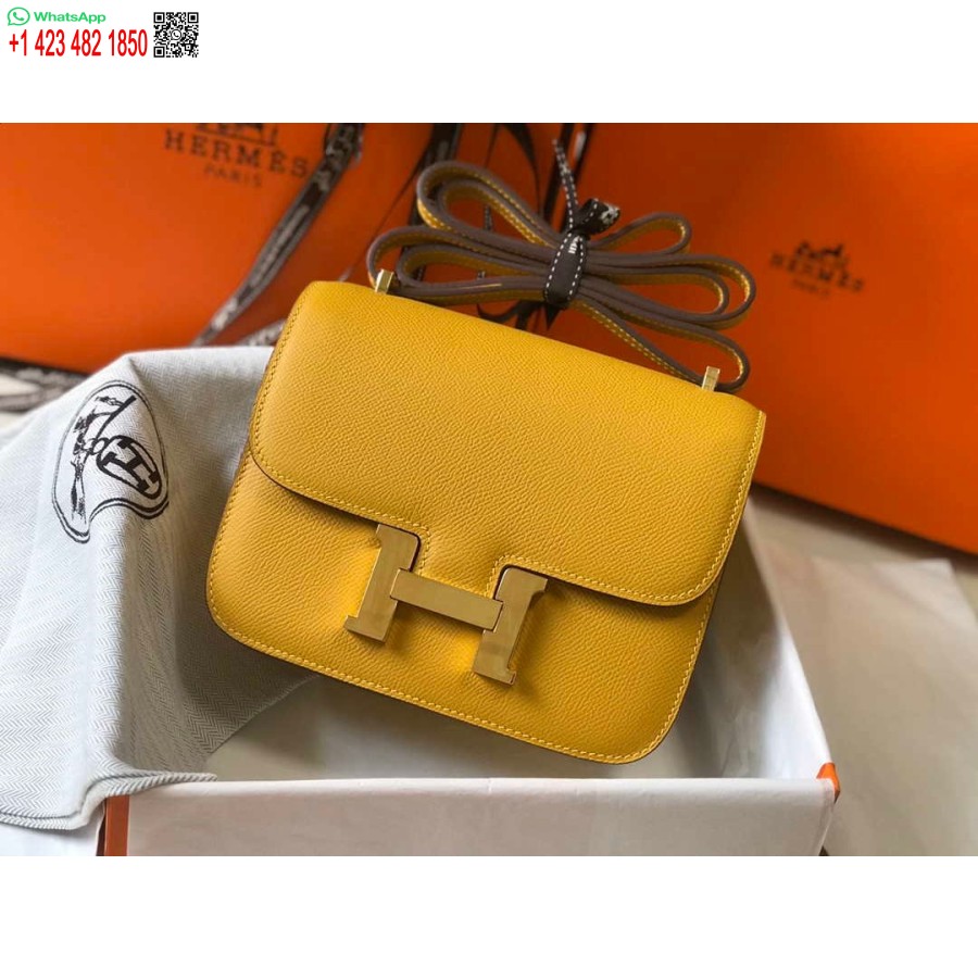 Replik Hermes Constance Umhängetasche Epsom Leder Gold H28413