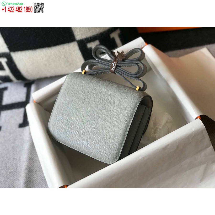 Replica Hermes Constance Crossbody Tas Epsom Leer Goud H28408