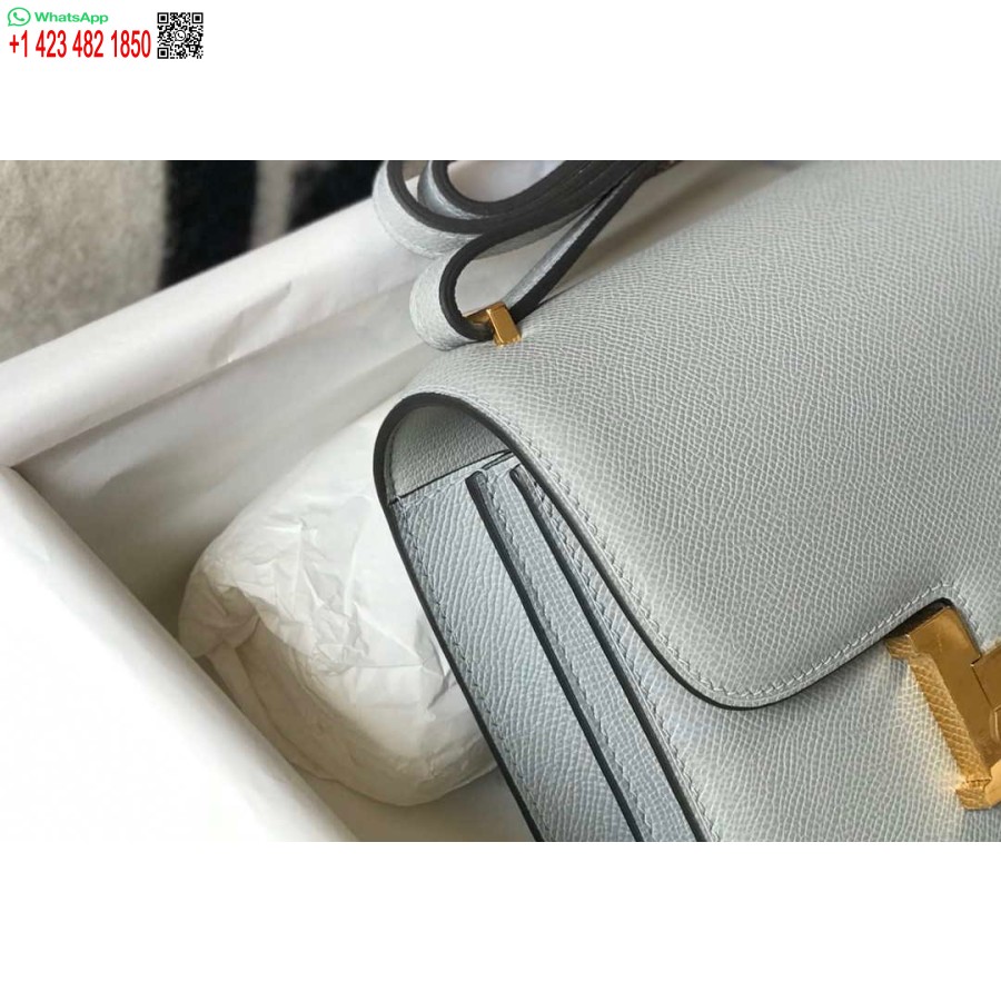 Replica Hermes Constance Crossbody Tas Epsom Leer Goud H28408