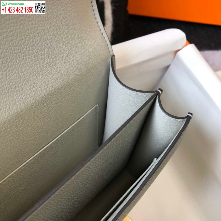 Replica Hermes Constance Crossbody Tas Epsom Leer Goud H28408