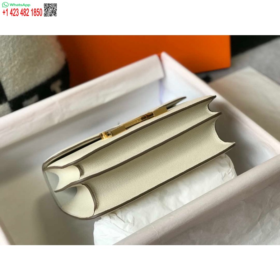 Replica Hermes Constance Crossbody Tas Epsom Leer Goud H28405