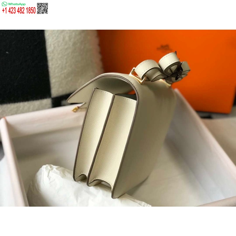 Replica Hermes Constance Crossbody Tas Epsom Leer Goud H28405