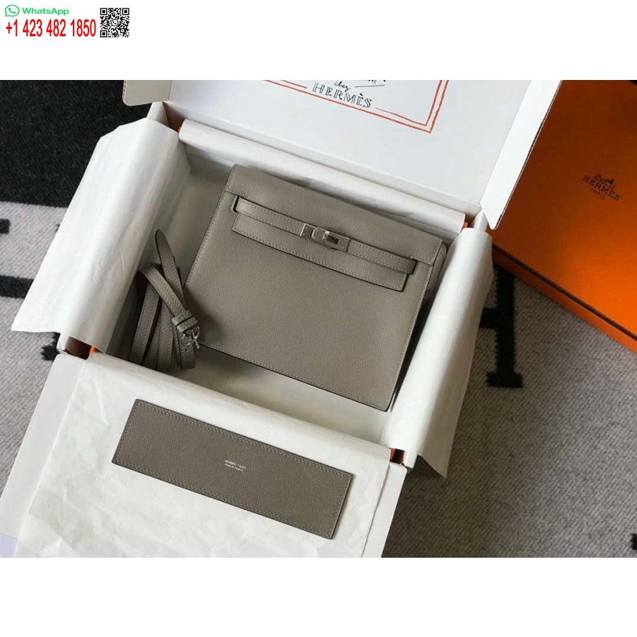 Replica Hermes Kelly Danse 22cm Nahast Kott 20363 Hall Sliver