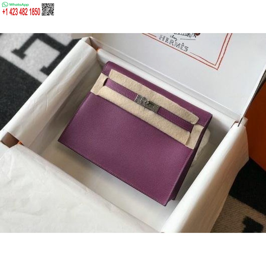 Replica Borsa In Pelle Hermes Kelly Danse 22 Cm 20358 Viola