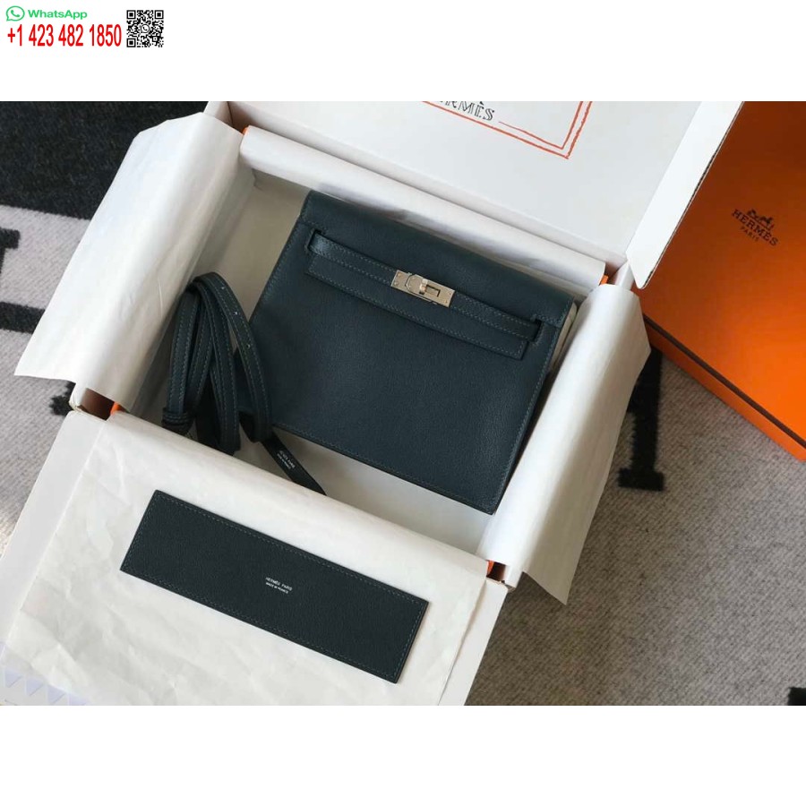 Replica Hermes Kelly Danse 22cm Nahkkott 20354 Tumeroheline