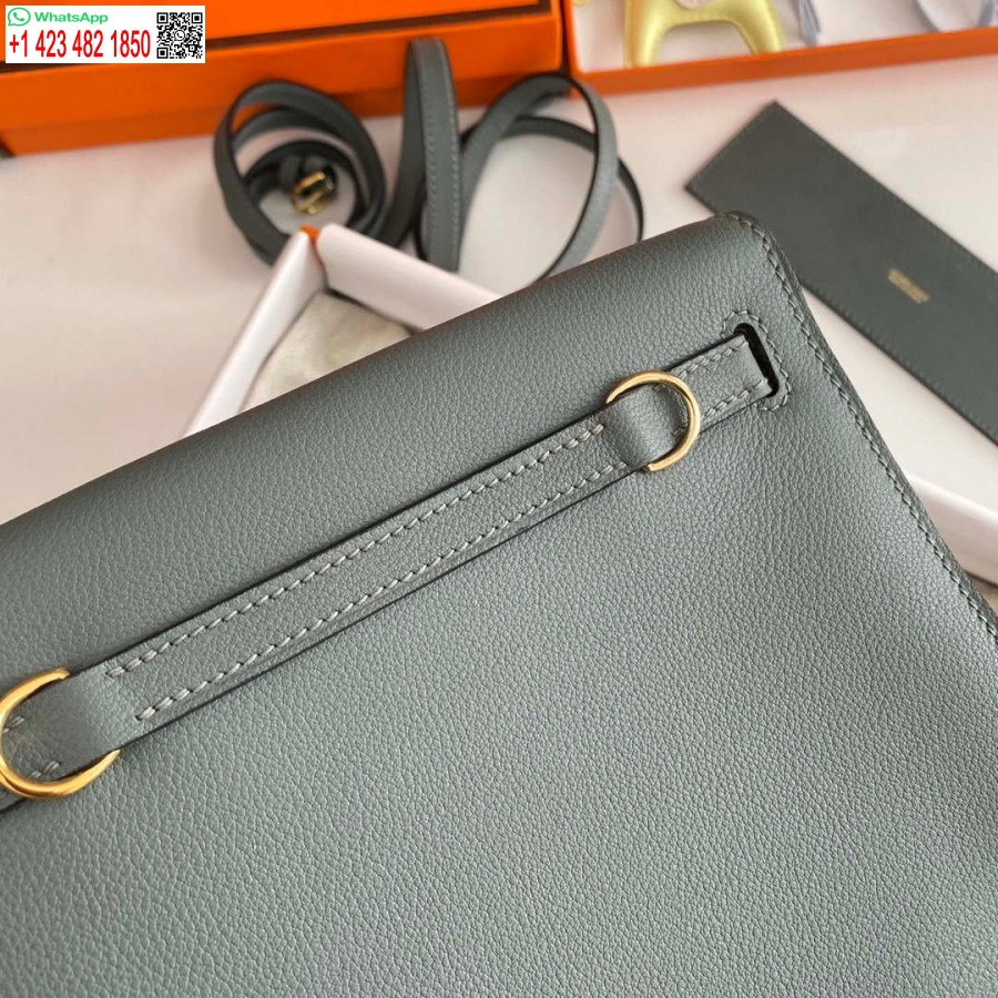 Replika Hermes Evercolor Kelly Danse Ii 22cm Odinis Skersinis Krepšys H20368 Pilka