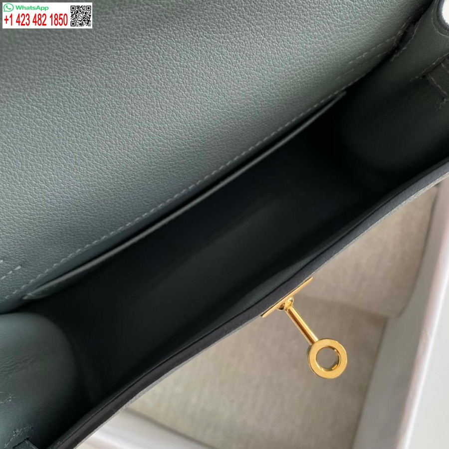 Replika Hermes Evercolor Kelly Danse Ii 22cm Odinis Skersinis Krepšys H20368 Pilka