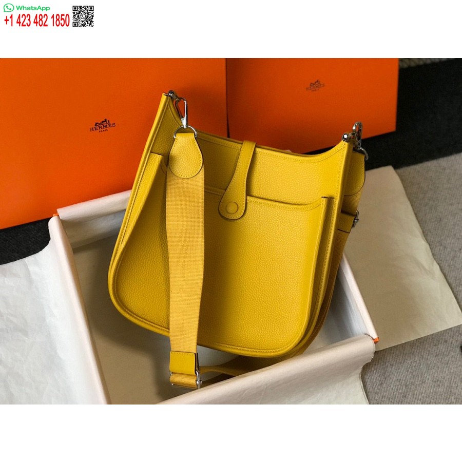 Replica Hermes H083435 Evelyne Iii 29 Borsa A Tracolla Hardware Argento Giallo