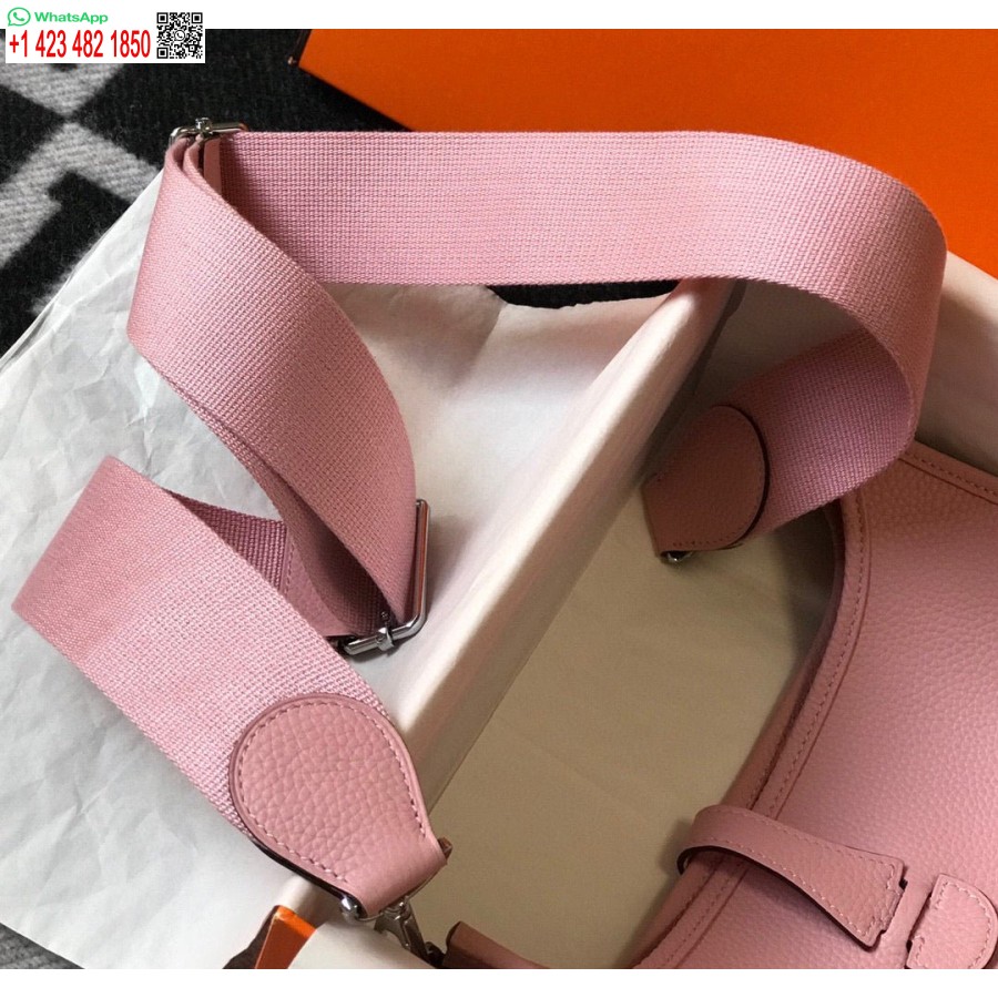 Replica Hermes H083435 Evelyne III 29 Shoulder Bag Silver Hardware Pink