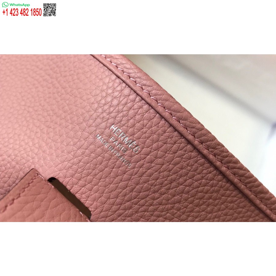 Replica Hermes H083435 Evelyne III 29 Shoulder Bag Silver Hardware Pink