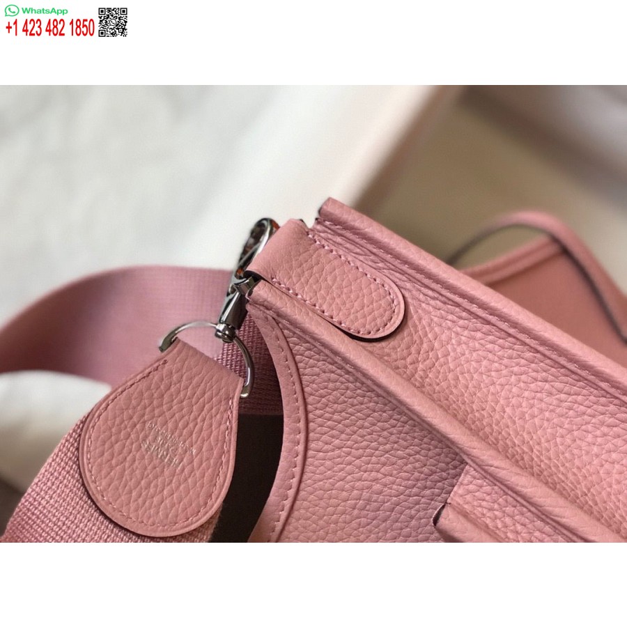Replica Hermes H083435 Evelyne III 29 Shoulder Bag Silver Hardware Pink