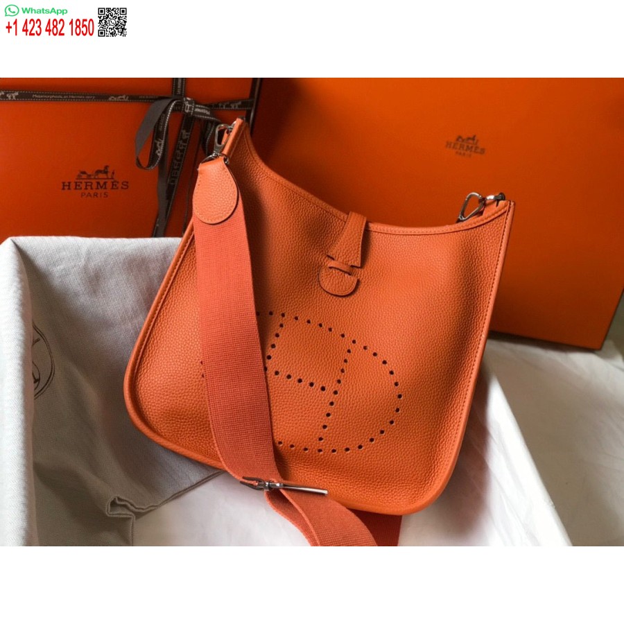 Replika Hermes H083435 Evelyne Iii 29 Torba Za Rame Srebrna Oprema Narančasta