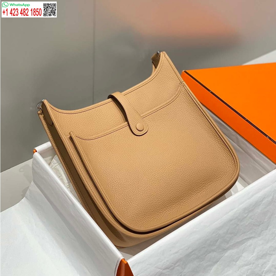 Replica Hermes H083435 Evelyne Iii 29 Borsa A Tracolla Hardware Argento Tè Al Latte