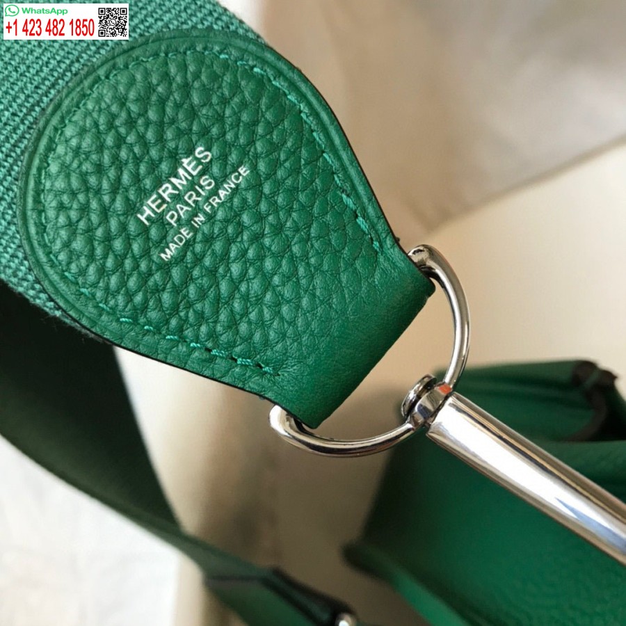 Replika Hermes H083435 Evelyne Iii 29 Pečių Krepšys Sidabro Spalvos Hardware Green