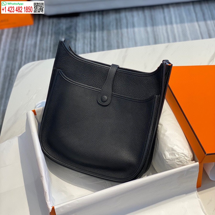 Replica Hermes H083435 Evelyne Iii 29 Borsa A Tracolla Argento Hardware Nero