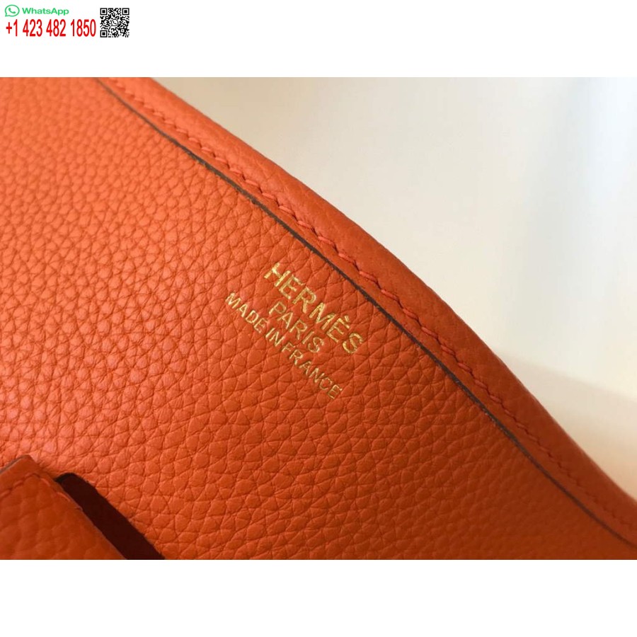Replika Hermes H083434 Evelyne Iii 29 Taske Designer Hermes Skuldertaske 203871 Orange