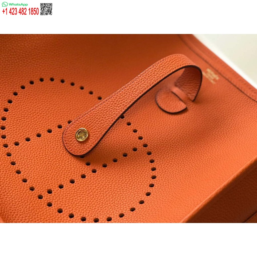 Replika Hermes H083434 Evelyne Iii 29 Taske Designer Hermes Skuldertaske 203871 Orange