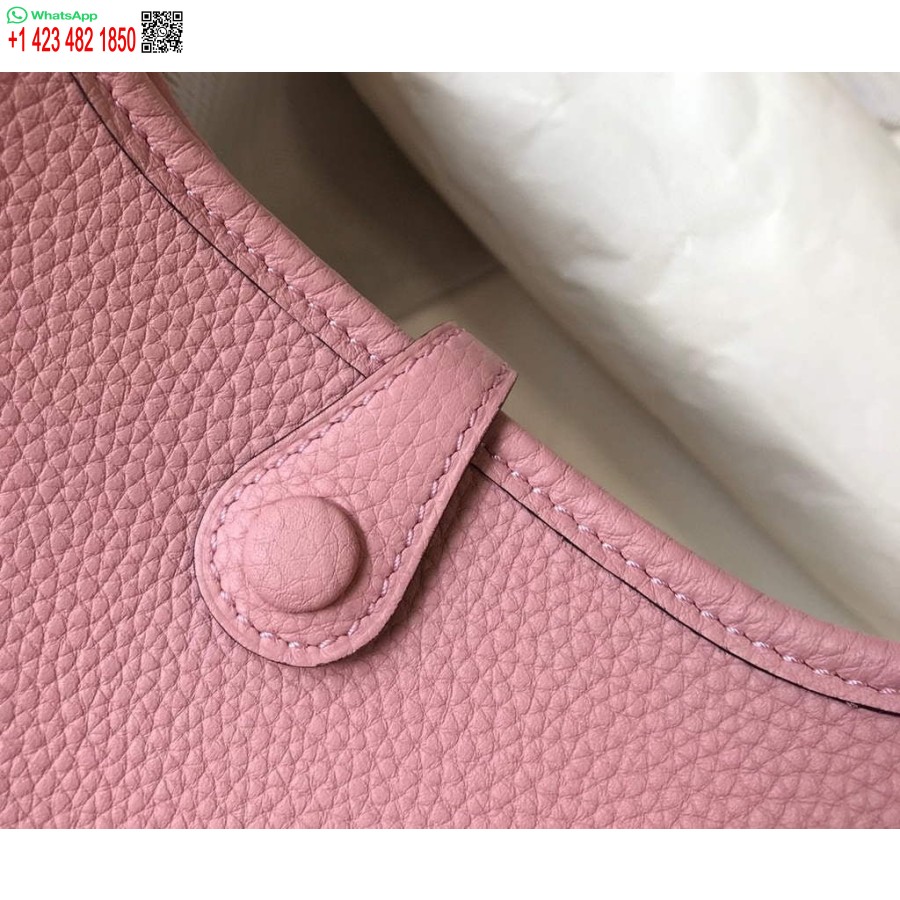 Replica Hermes Evelyne Bag Designer Hermes Mini Crossbody Real Bag 20430 Pink