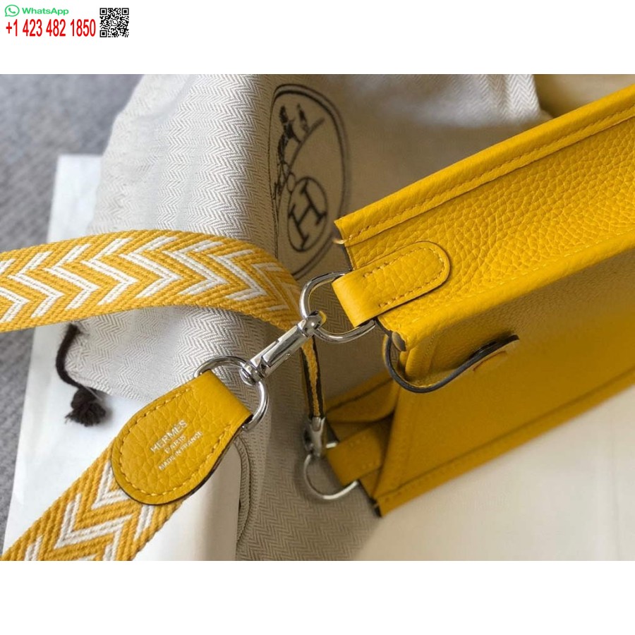 Replika Hermes Evelyne Krepšys Dizaineris Hermes Mini Crossbody Tikras Krepšys 20426 Geltonas
