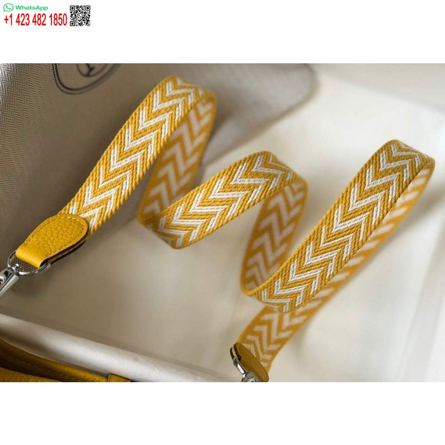 Replika Hermes Evelyne Krepšys Dizaineris Hermes Mini Crossbody Tikras Krepšys 20426 Geltonas