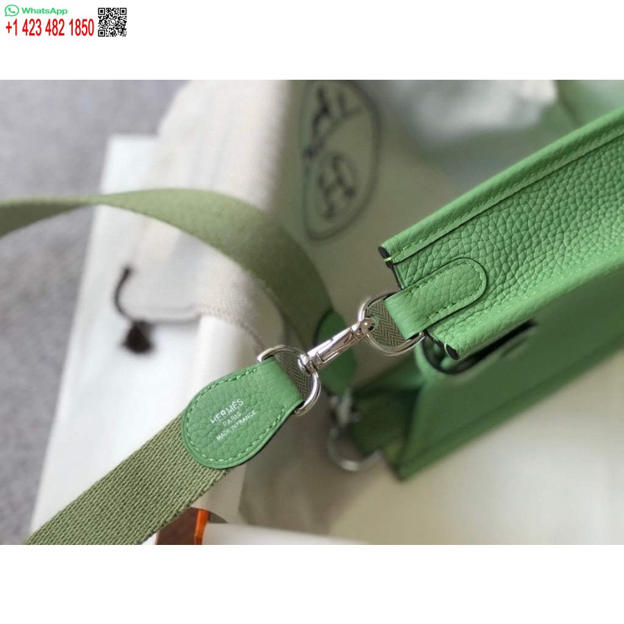 Replica Hermes Evelyne Laukku Suunnittelija Hermes Mini Crossbody Todellinen Laukku 20424 Vihreä