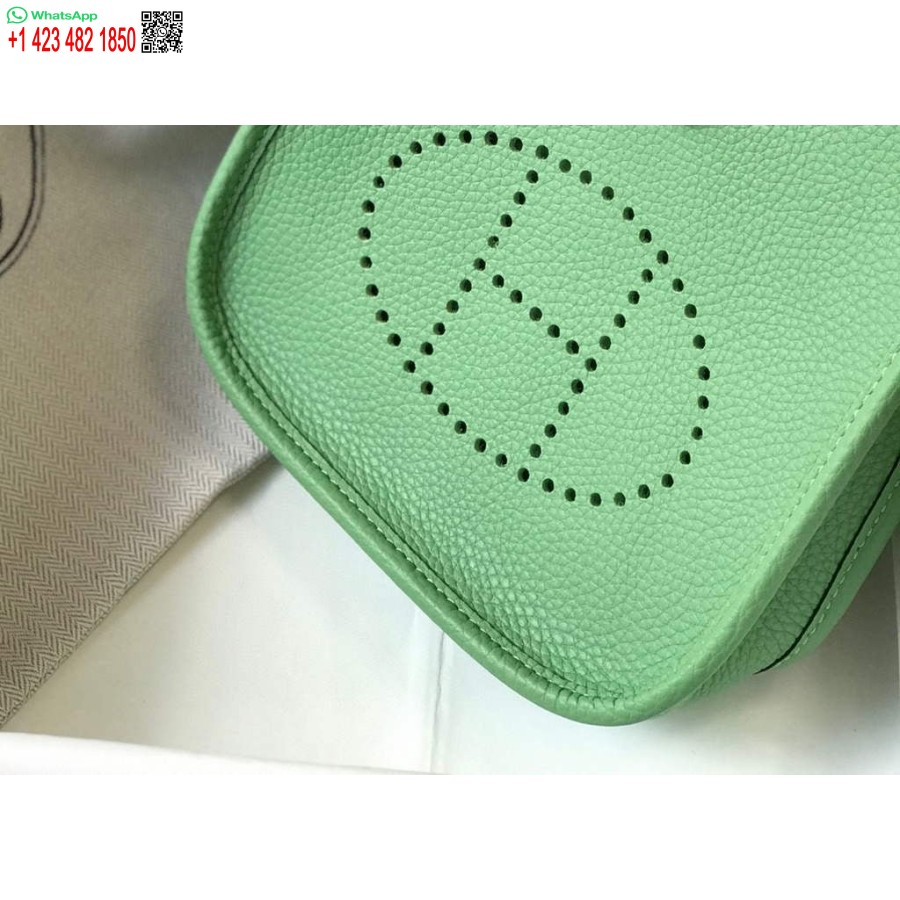Replica Hermes Evelyne Laukku Suunnittelija Hermes Mini Crossbody Todellinen Laukku 20424 Vihreä