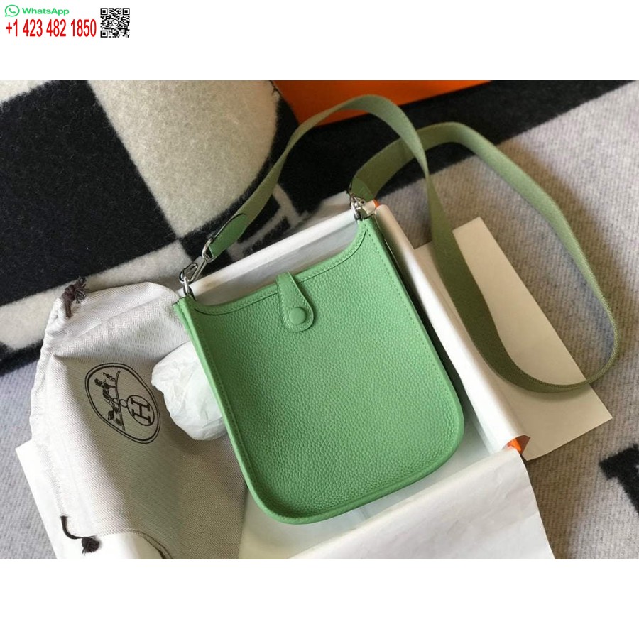 Replica Borsa Hermes Evelyne Designer Hermes Mini Borsa A Tracolla Vera Borsa 20424 Verde