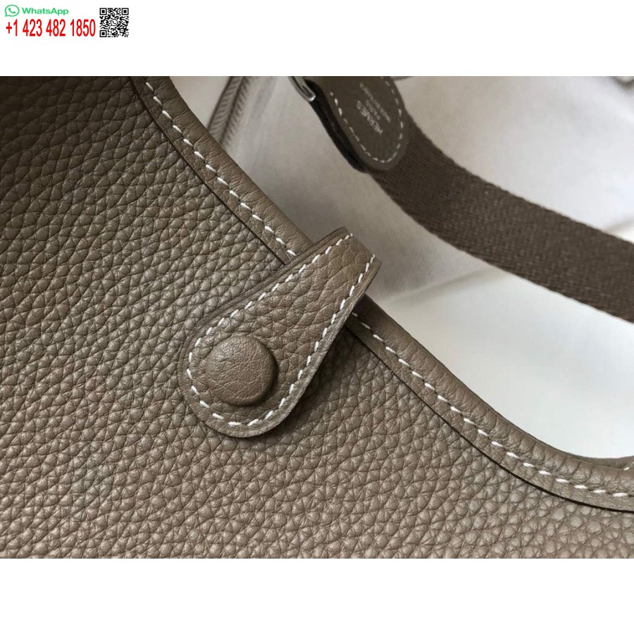 Replika Hermes Evelyne Krepšys Dizaineris Hermes Mini Crossbody Tikras Krepšys 20423 Pilkas