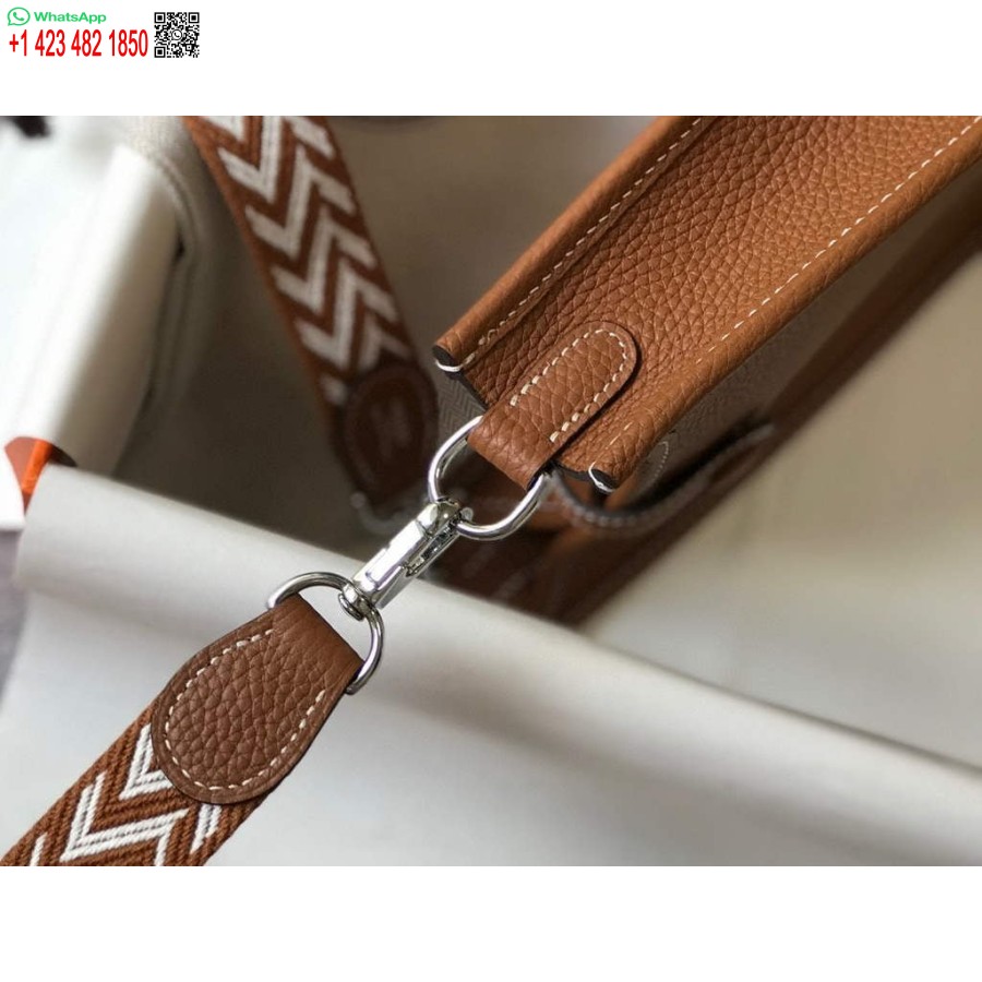 Replica Hermes Evelyne Bag Designer Hermes Mini Crossbody Real Bag 20422 Brown