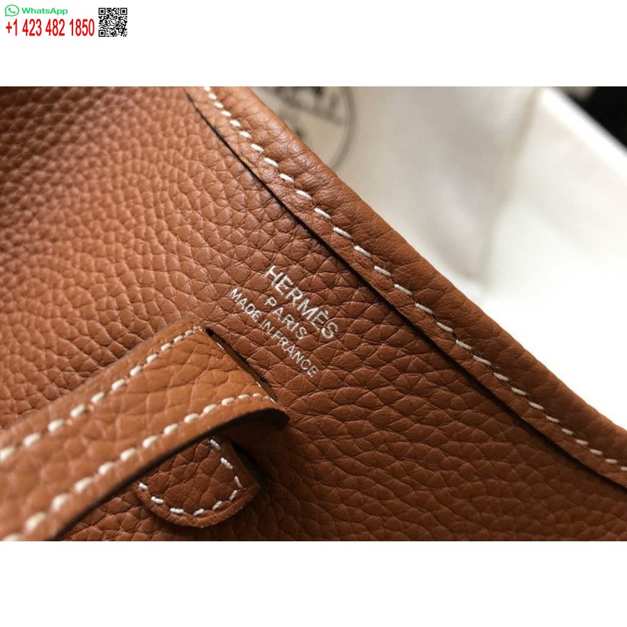Replica Hermes Evelyne Bag Designer Hermes Mini Crossbody Real Bag 20422 Brown