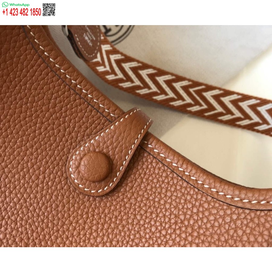 Replica Hermes Evelyne Bag Designer Hermes Mini Crossbody Real Bag 20422 Brown