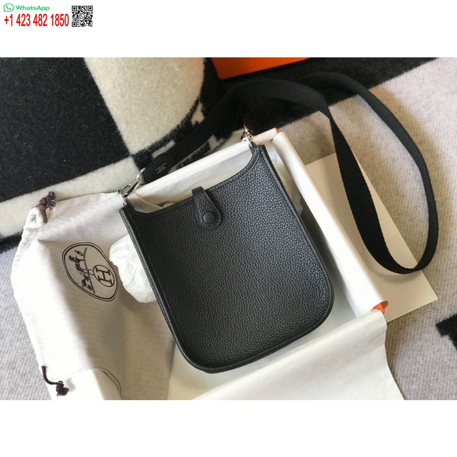 Replika Hermes Evelyne Torba Dizajner Hermes Mini Crossbody Prava Torba 20421 Crna