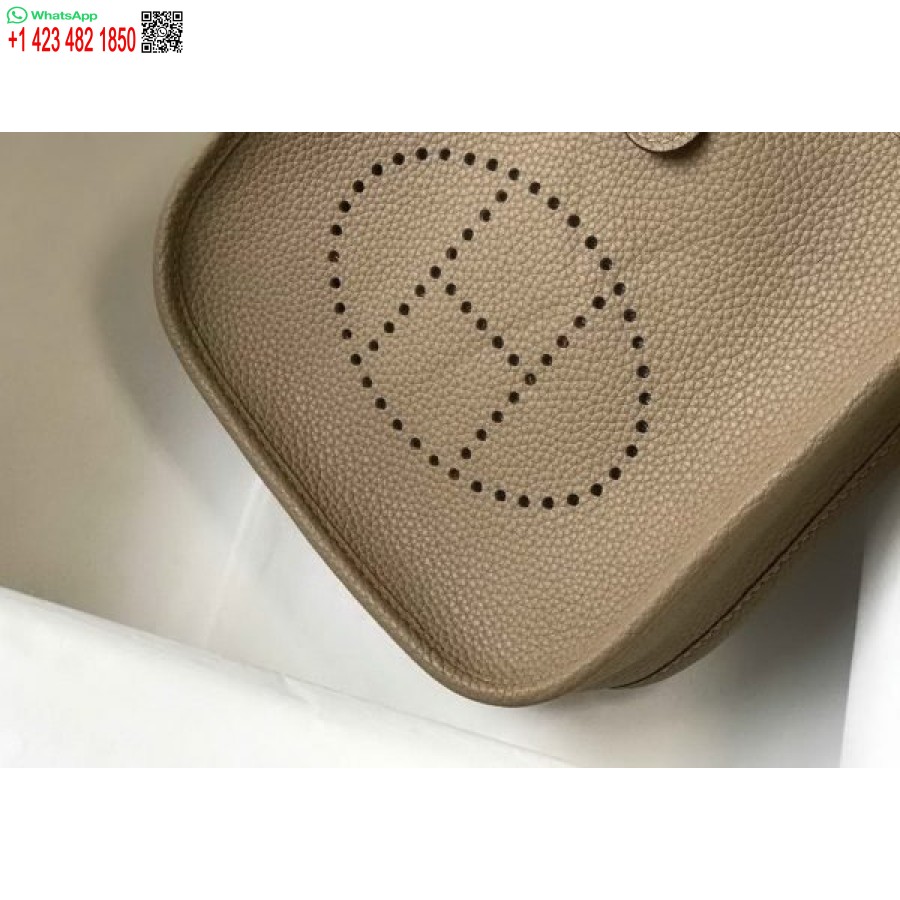 çoğaltma Hermes Evelyne Çanta Tasarımcısı Hermes Mini Crossbody Çanta 20395 Altın Toka Gri