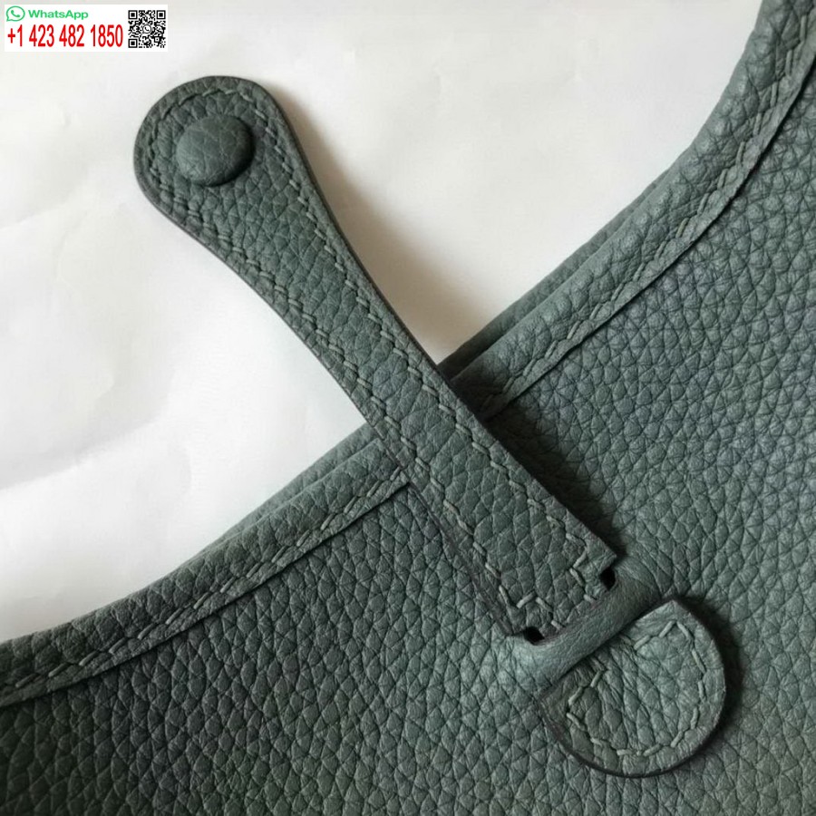 Replik Hermes Evelyne Tasche Designer Hermes Mini Umhängetasche 20391 Goldschnalle Dunkelgrün