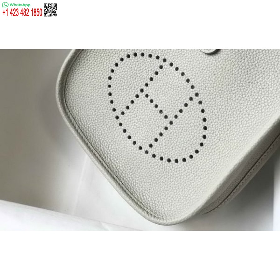 Replika Kabelky Hermes Evelyne Designer Hermes Mini Crossbody Kabelka 20388 Zlatá Přezka Světle šedá