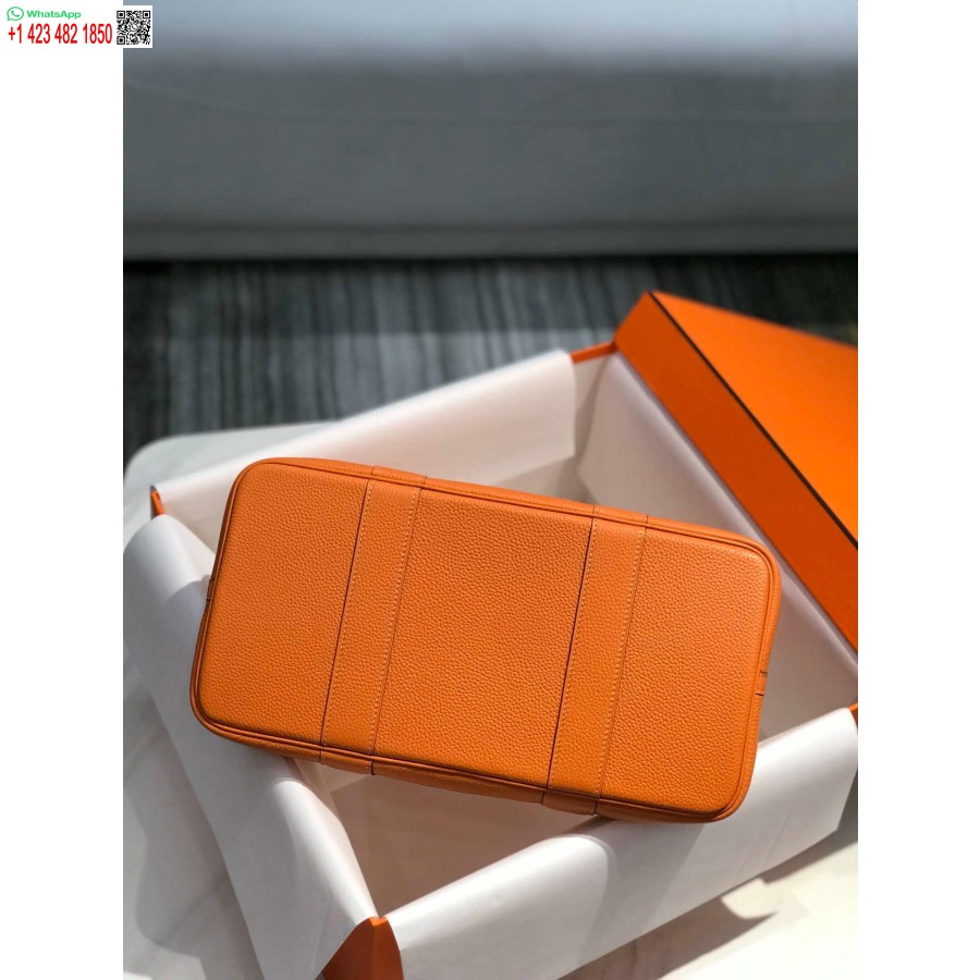 Реплика сумки Hermes Orange Clemence Garden Party 30 см H239039